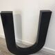 Metal sign letter "U"