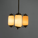 Art deco three-flamming chandelier, 1940s