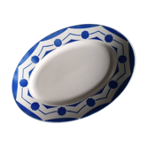 Plat ovale ancien modèle "Ciboulette" de la manufacture française de Digoin