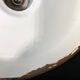 Pair of workshop pendant lights in grey/white enamelled sheet metal