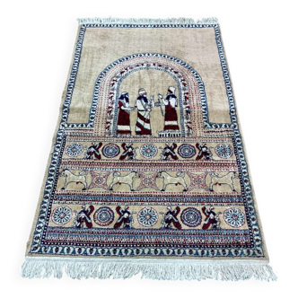 Iraqi handmade wool rug - 1.80m x 1m