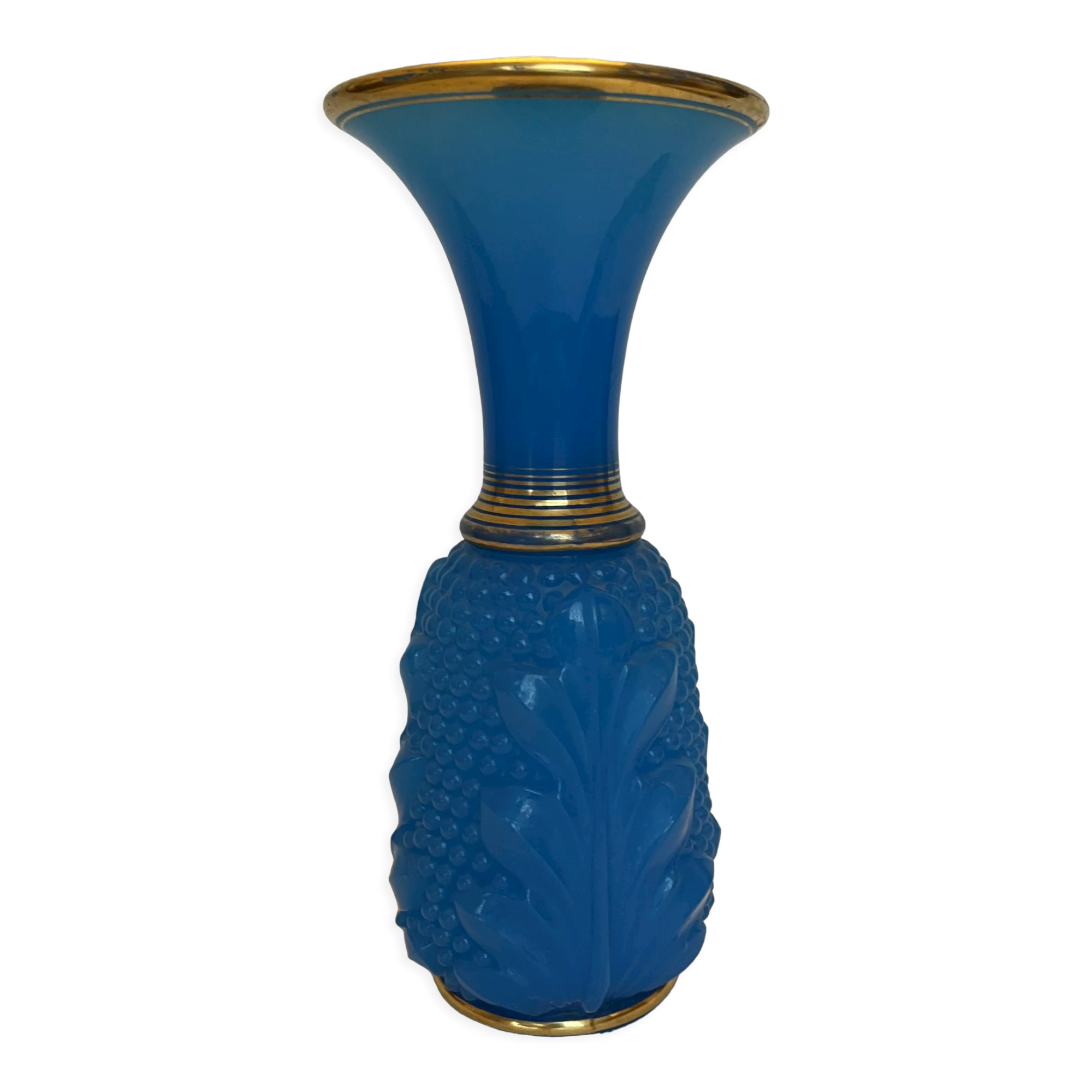 Blue opaline vase