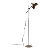 Lampadaire vintage en aluminium et métal, design, Italie, années 1960