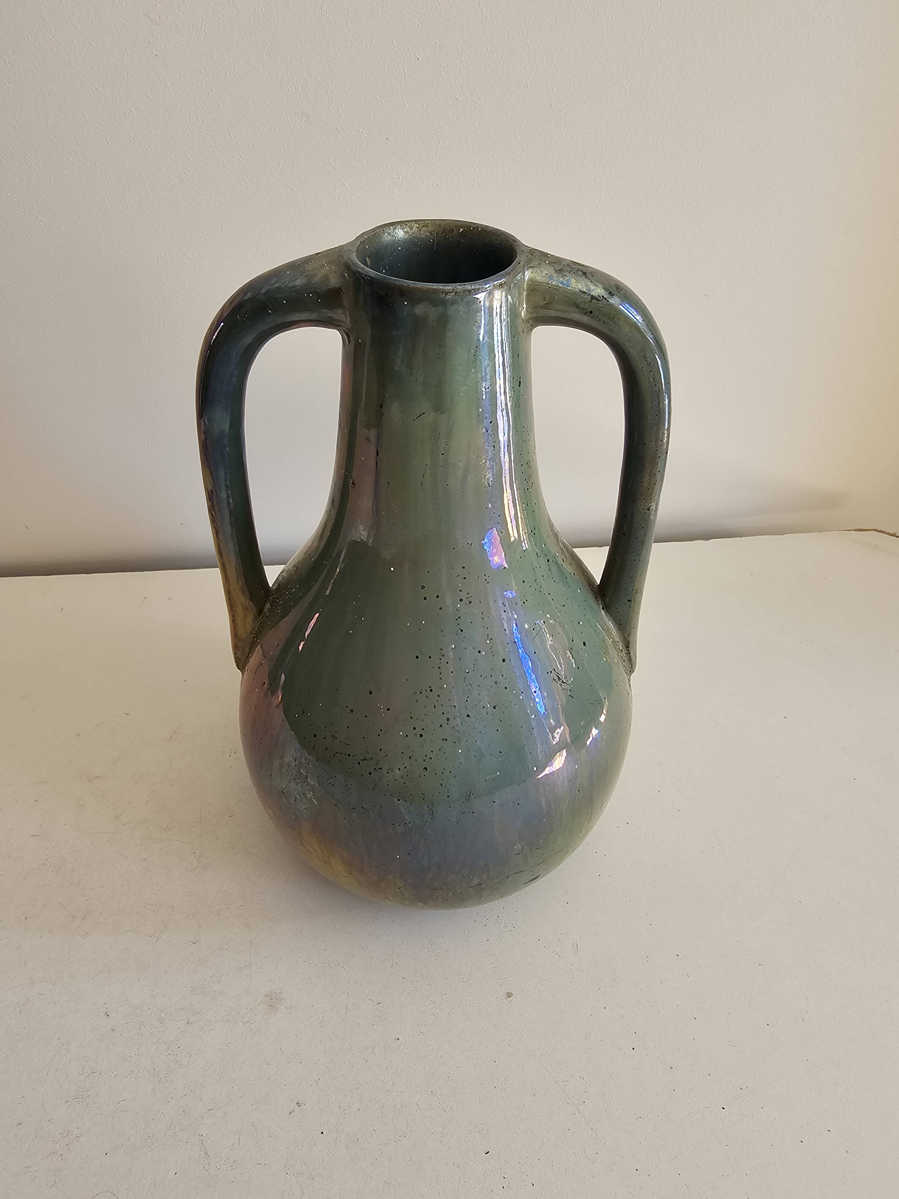 Vase Grès flammé de Rambervillers Alphonse Cytère Unis France Années 30's