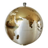 Large terrestrial globe, cigarette dispenser, brass, 1960 - 1970