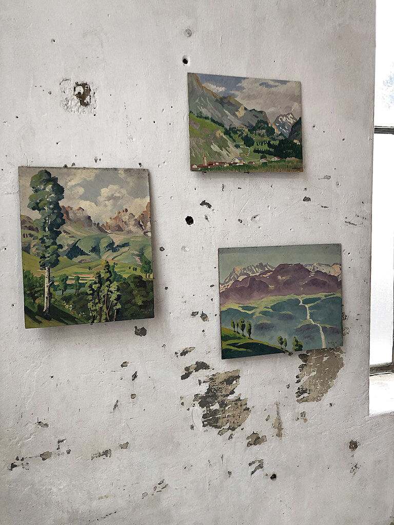 Oil painting landscape mountain 1939