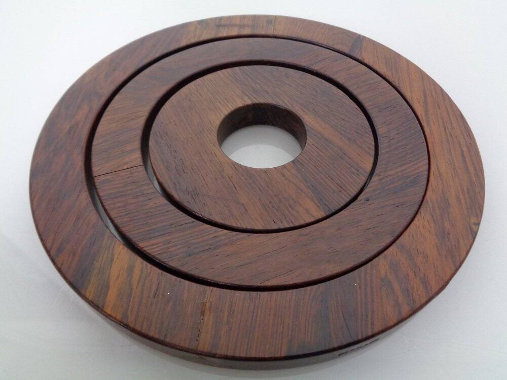 Danish Rosewood Coasters, 1960s, Set of 3