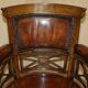Victorian captain's chair in leather restored by Cornelius V Smith.