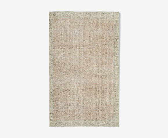 Tapis beige anatolien tissé à la main 194 cm x 321 cm