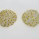 Pair of vintage wall lights with yellow and transparent beads. 70s