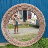 Very imposing wooden mirror