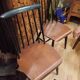Paire de chaises scandinave " stol kamnik " 1960 étiquette d'époque sur les deux