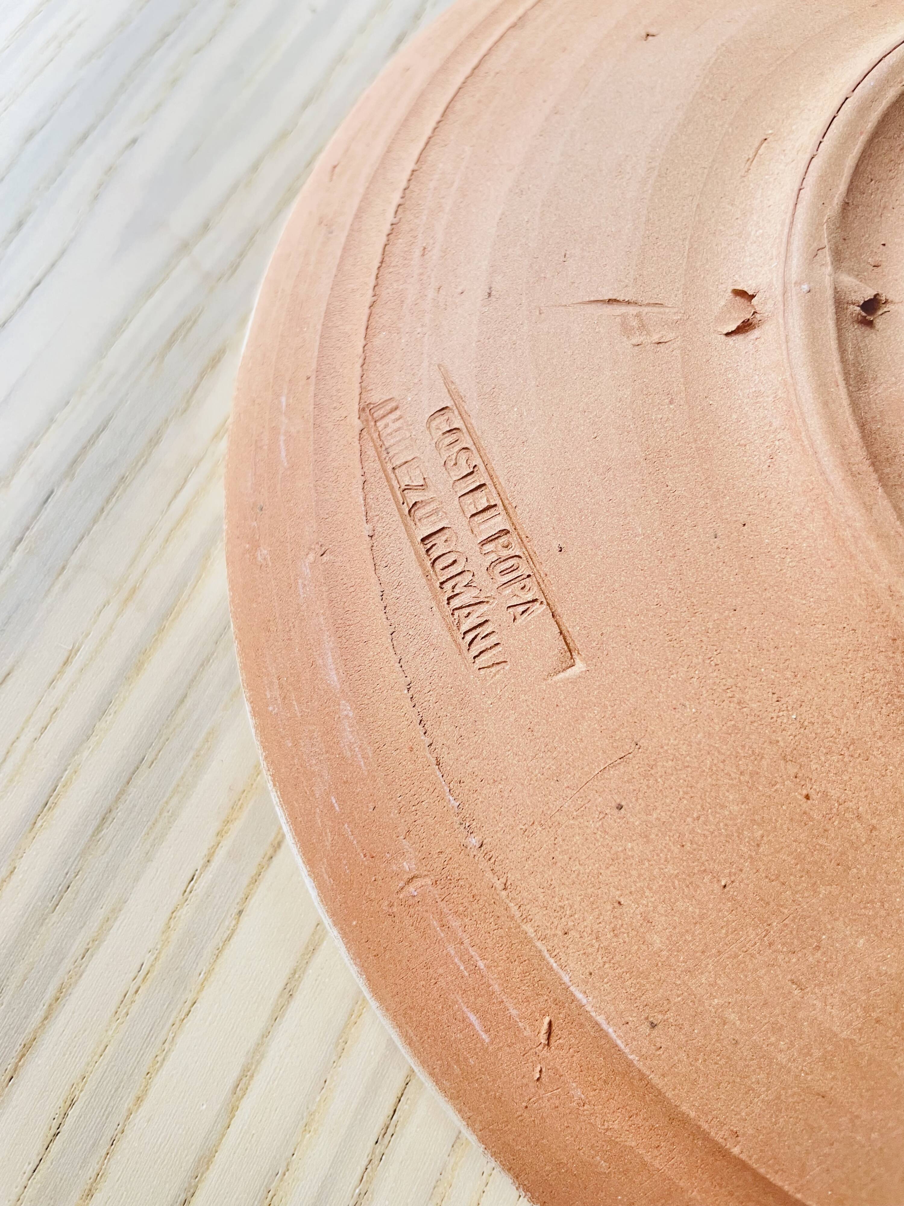 Romanian handicraft ceramic dish