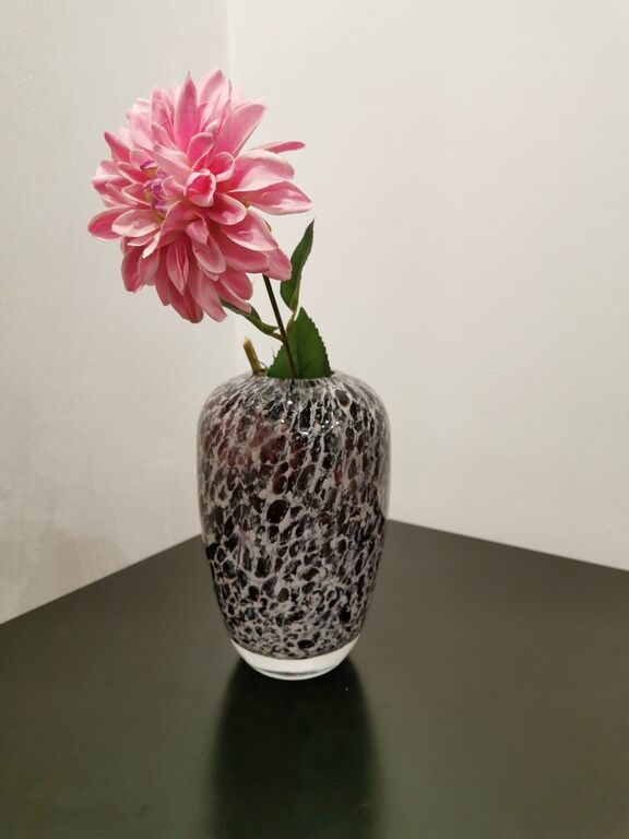 Purple glass vase by La Rochere