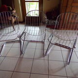 Chrome-plated steel chairs