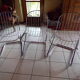 Chrome-plated steel chairs