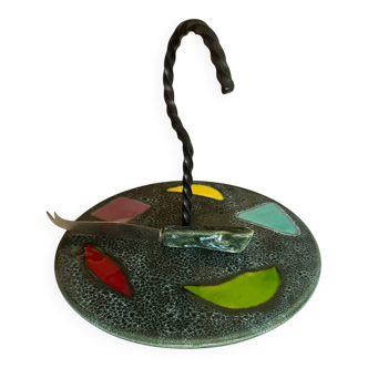 Ceramic Cheese Platter Luc Vallauris Vintage