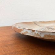 Large German ceramic plate with fish from the mid-century.