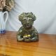 Clay sculpture of mother nature holding eggs, vintage modern figurative art