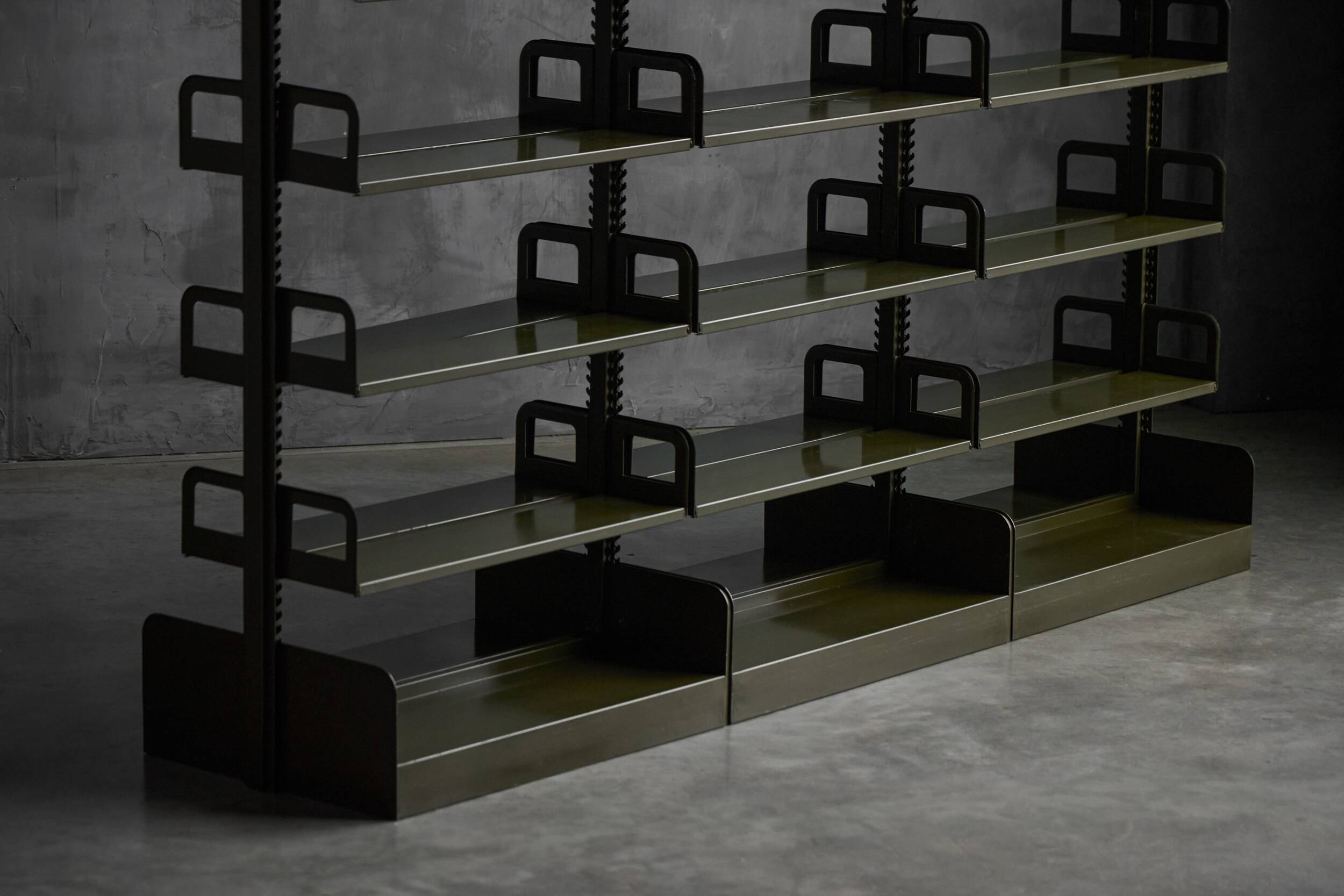 Modular freestanding shelving system, France, 1950s