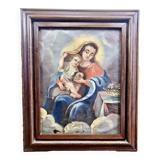 Oil painting on canvas XVIII Virgin and Child