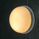 Big Bauhaus Chrome Flushmount or Wall Light, 1940s