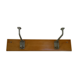 Wooden wall coat rack 2 hooks