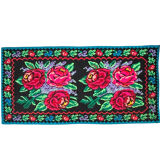 Moldavian carpet with roses made by hand colorful design