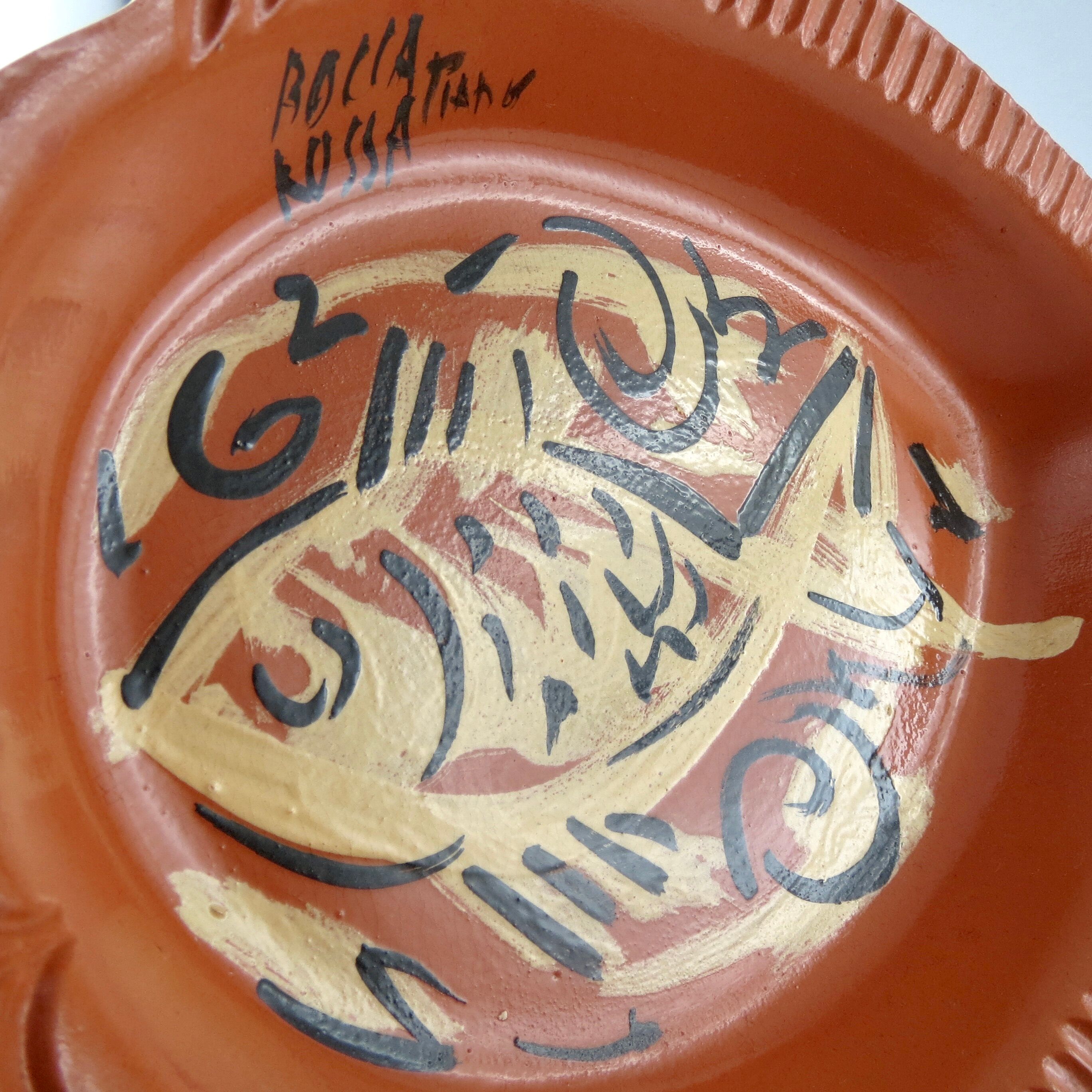 CUT Fish MARC PIANO - PATRICK BOCCA ROSSA Ceramics VALLAURIS thiry/picault