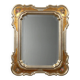 Antique mirror with a gilded frame and floral decorations, Italy, 20th century.
