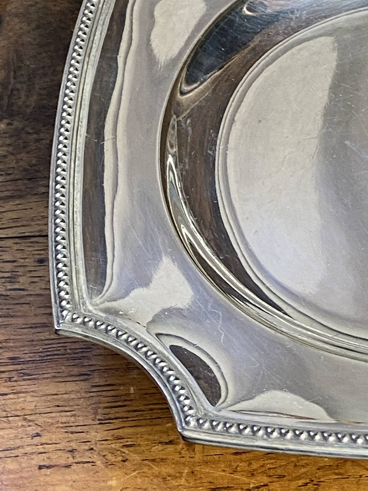 Silver-plated metal plate, Gallia model, Christofle