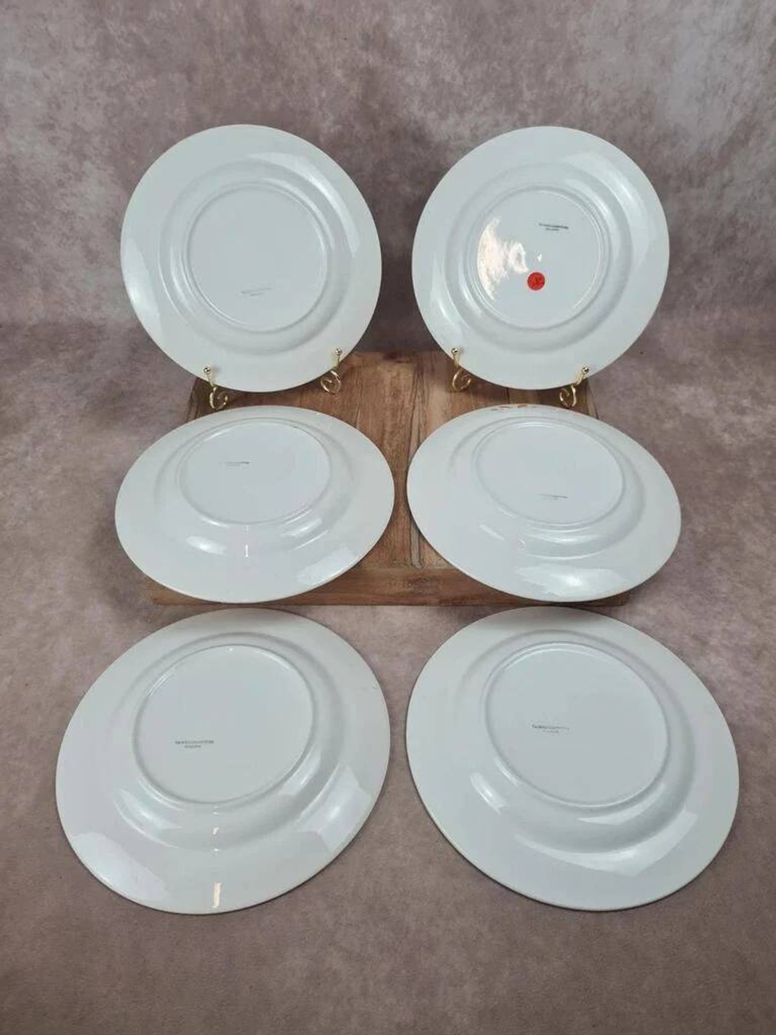 Set of 6 semi-deep plates Sarreguemines