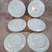 Set of 6 semi-deep plates Sarreguemines