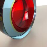 Rare Extra Large Sommerso Bowl Murano Vetri Glass by Cenedese, Italy, 1970s