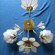 Chandelier brass mother-of-pearl capiz flowers