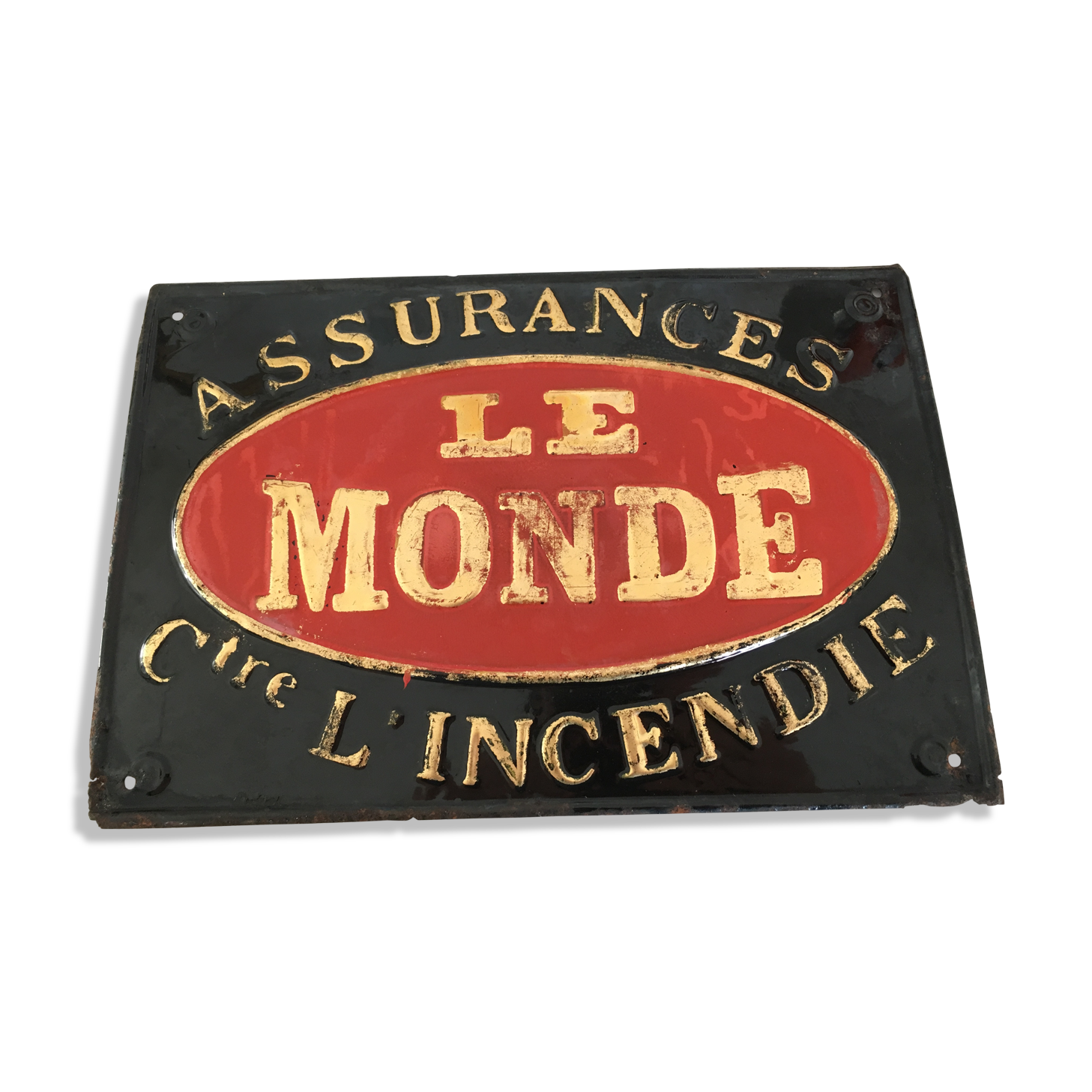 Antique enamelled plate 1900