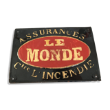 Antique enamelled plate 1900