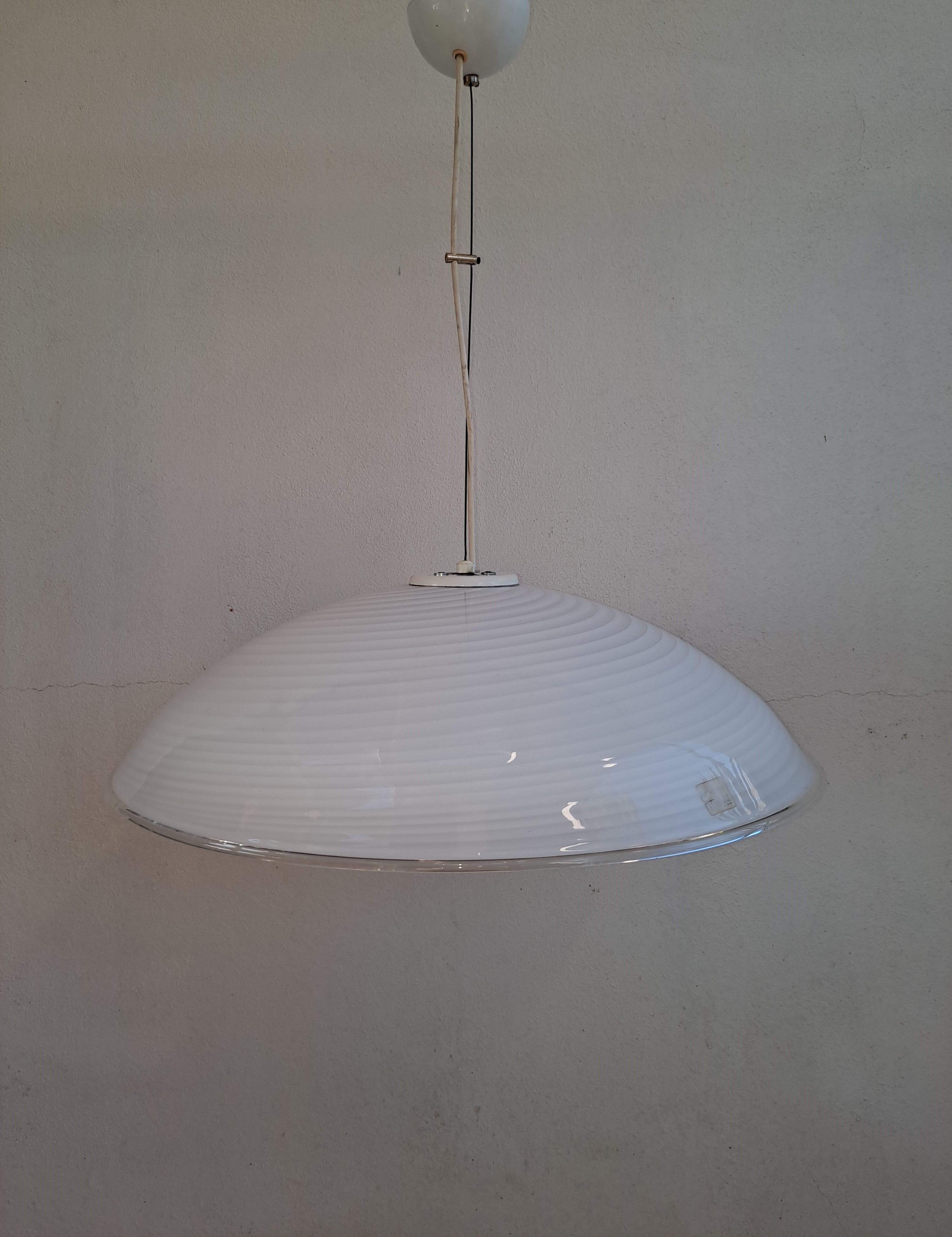 Murano swirl ceiling light vintage