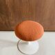 Vintage Spage Age stool with bouclette fabric seat