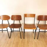 Vintage Stol Kamnik Wooden Dining Chairs - 1970s Yugoslavia - Set of 4