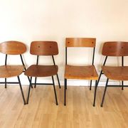 Vintage Stol Kamnik Wooden Dining Chairs - 1970s Yugoslavia - Set of 4