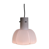 Suspension lamp, white opaline, Glashütte Limburg, Germany 1960