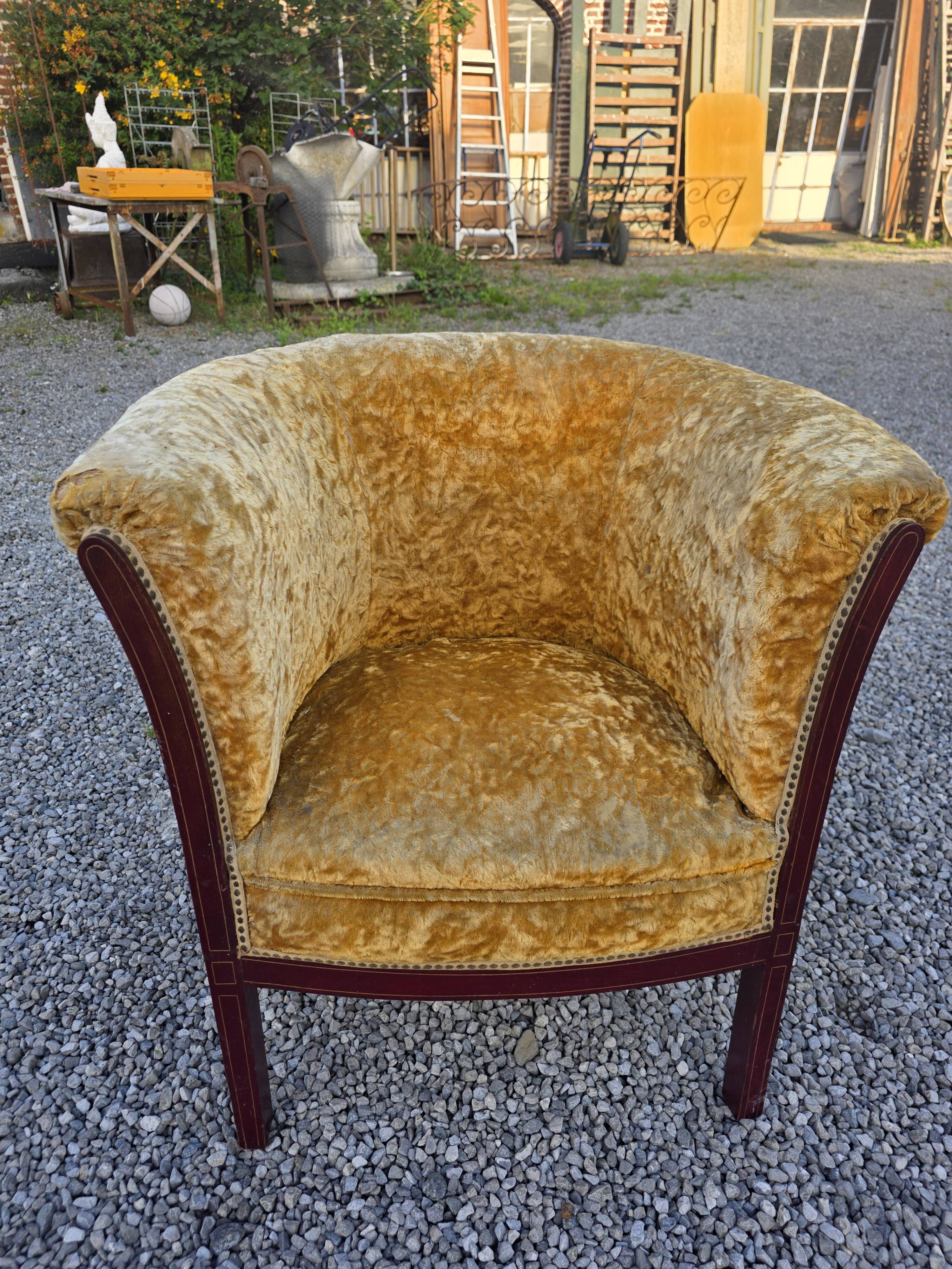 Fauteuil club art déco années 1930
