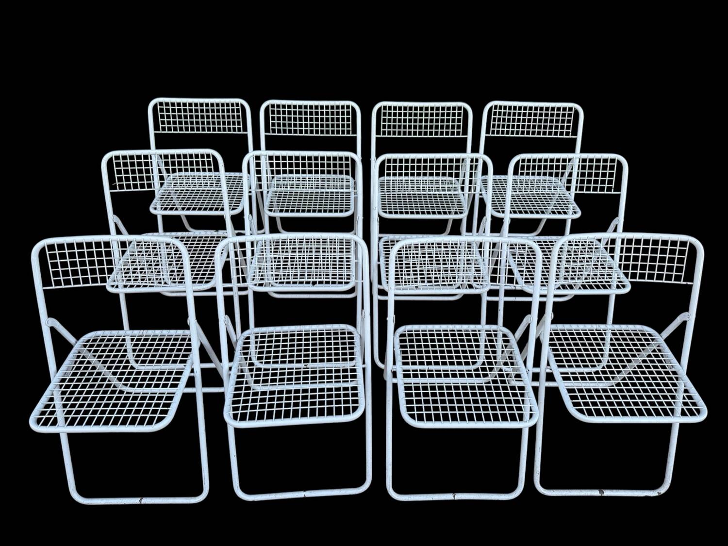 Ted Net Folding Chairs by Niels Gammelgaard for IKEA, 1970s, Set of