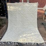 White Berber rug in natural wool 250cm x 150cm