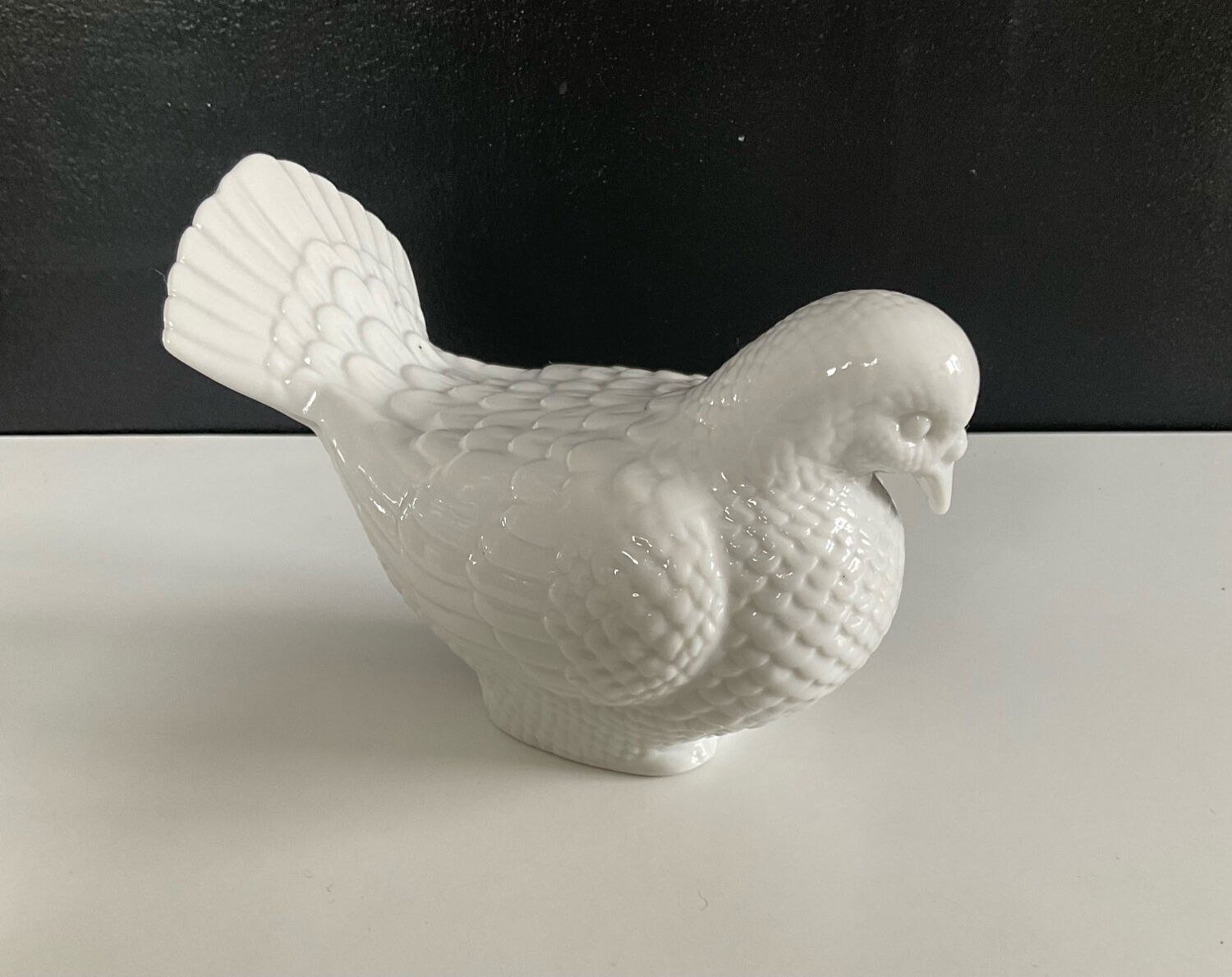 Glazed porcelain bird