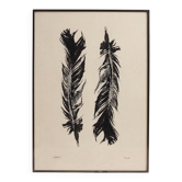 Tirage d'art Plumes Noires 50x70 par  Eawy