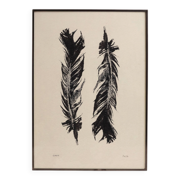 Art print Black Feathers 50x70 by Eawy
