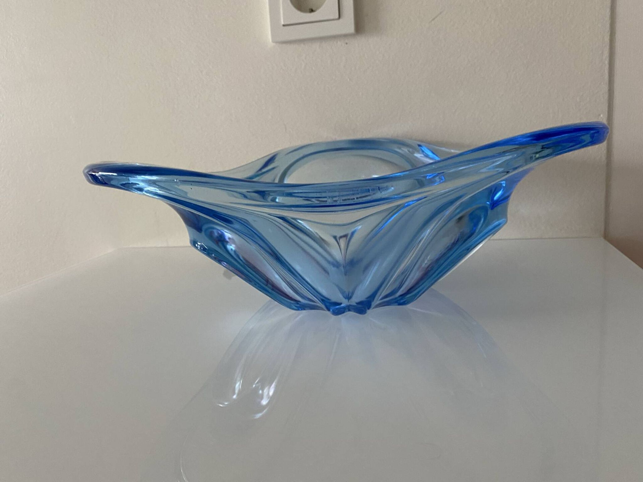 Blue Murano fruit bowl