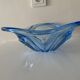 Large light blue Murano fruit bowl